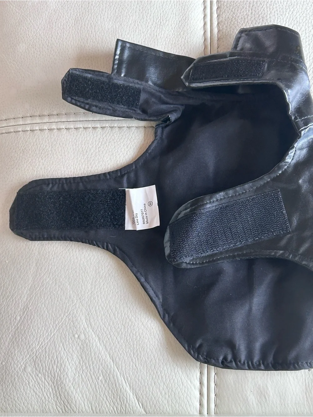 Black Faux Leather Dog Jacket